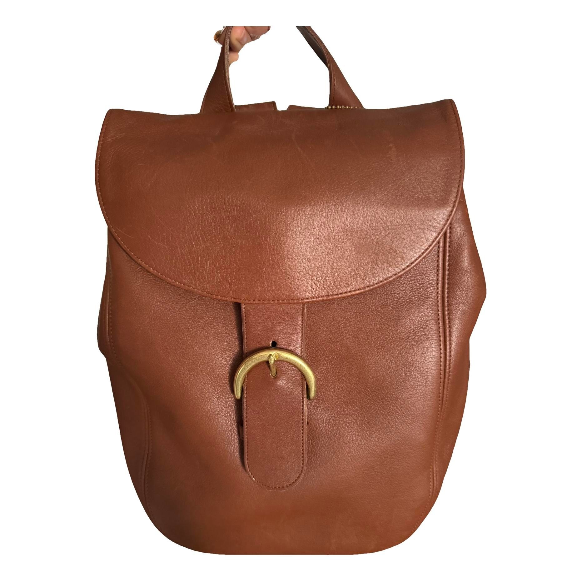 Leather backpack