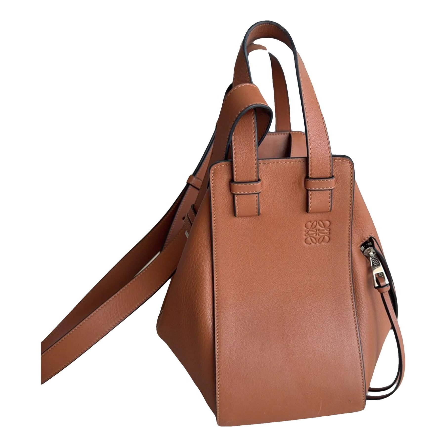 Hammock leather handbag