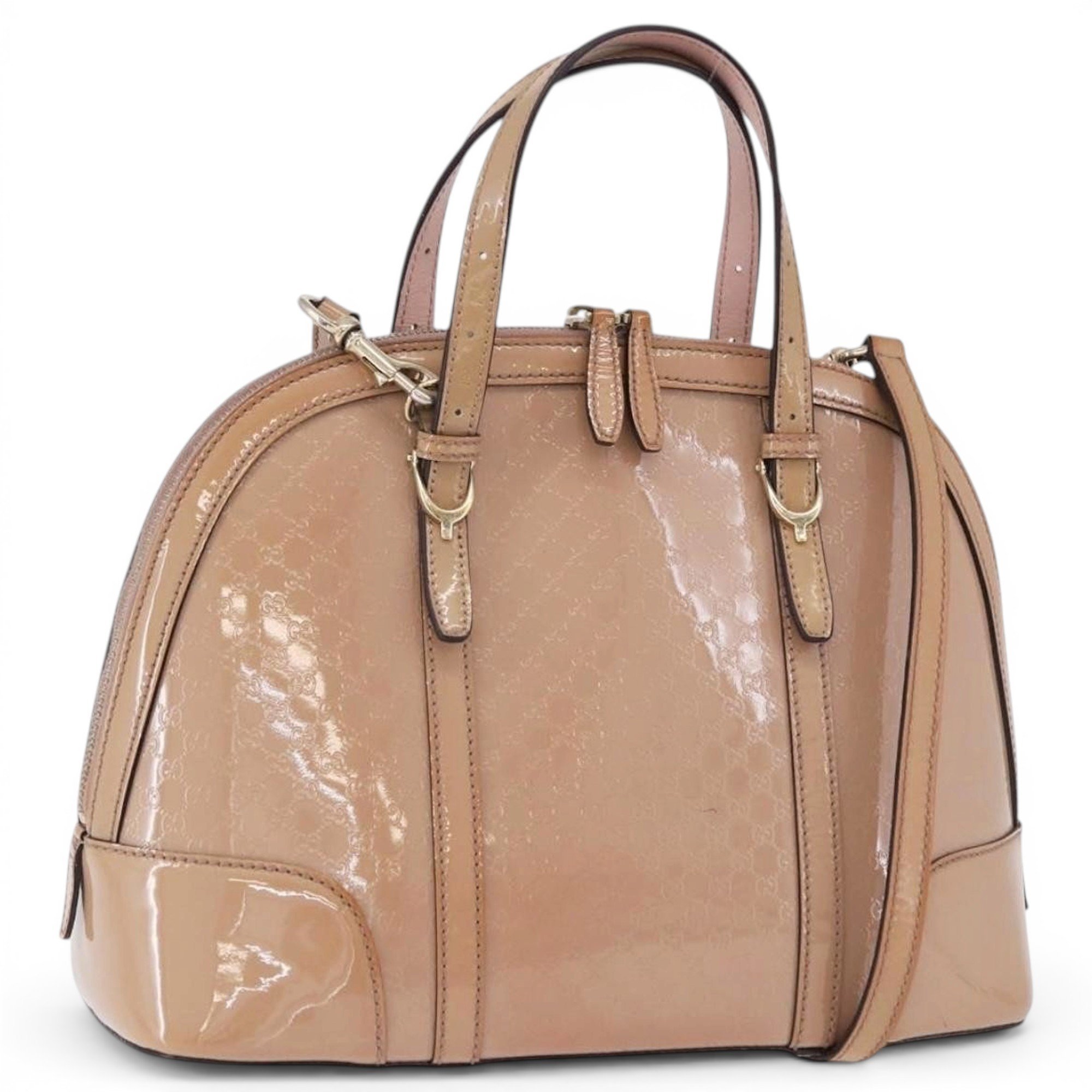 Patent leather handbag