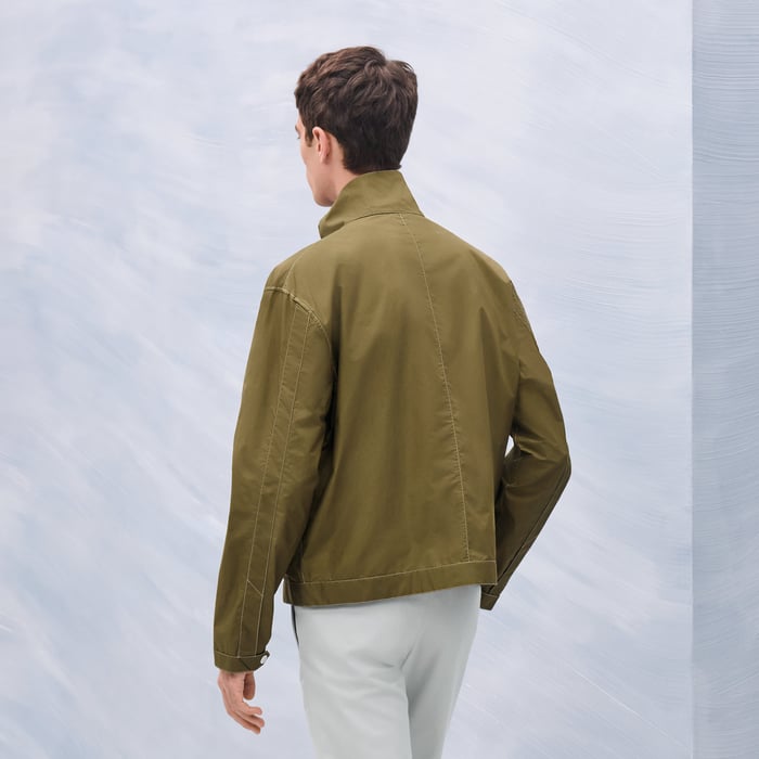 Matcha "Pique Plie" Buttoned Jacket