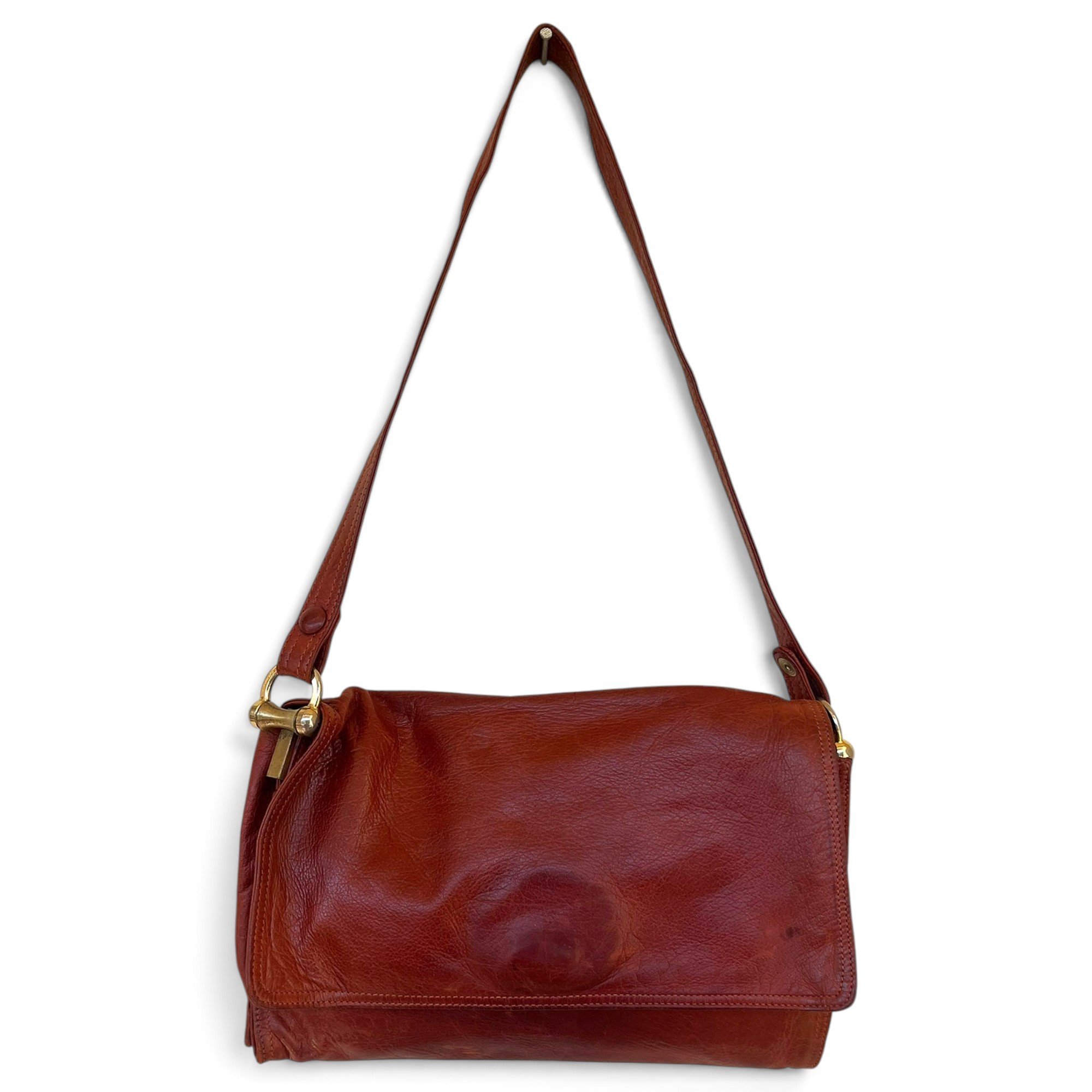 Leather clutch bag