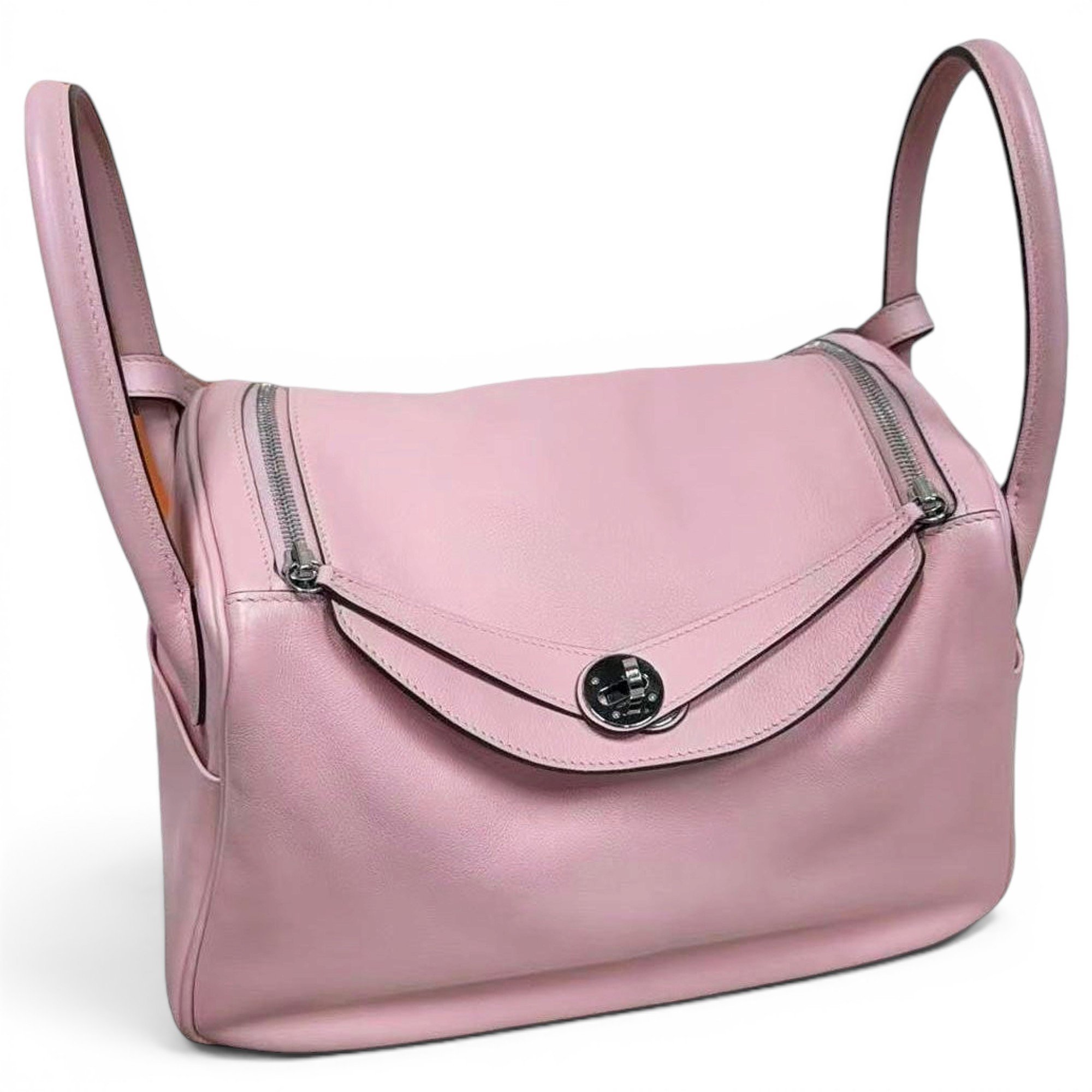 Hermes Lindy Handbag Pink Swift Leather