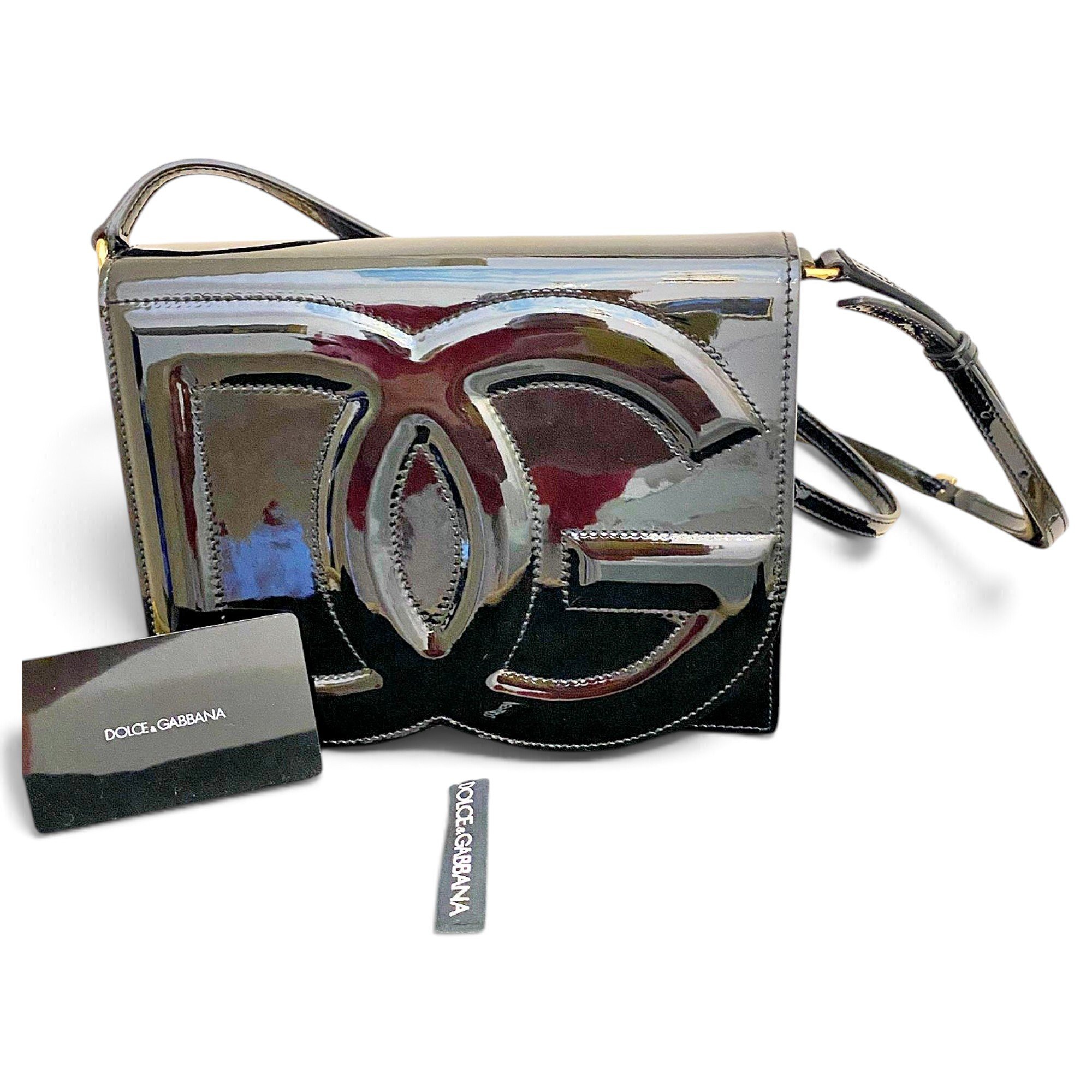 Patent leather crossbody bag