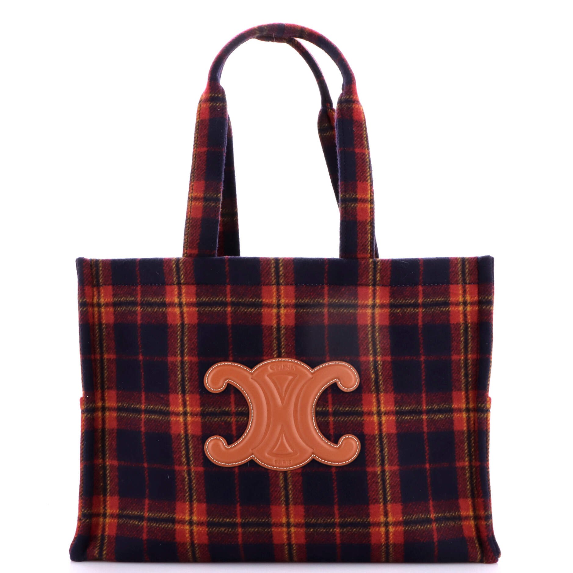 Cabas Thais Tote Tartan Wool Large