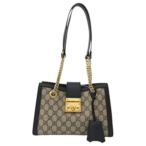 Padlock leather handbag