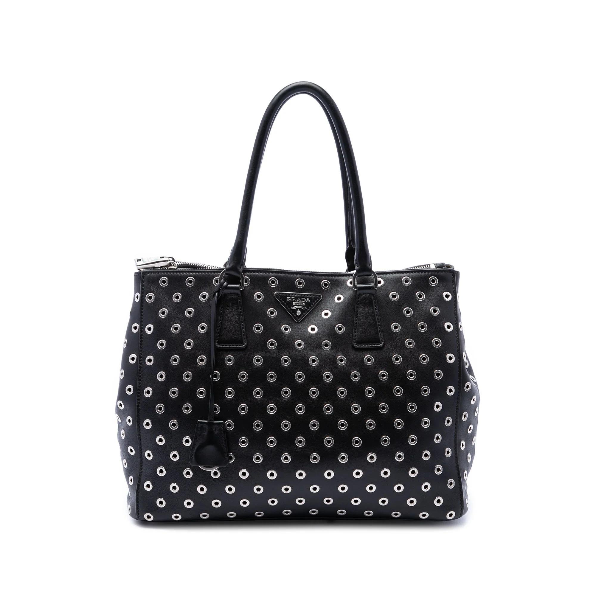 Double leather handbag