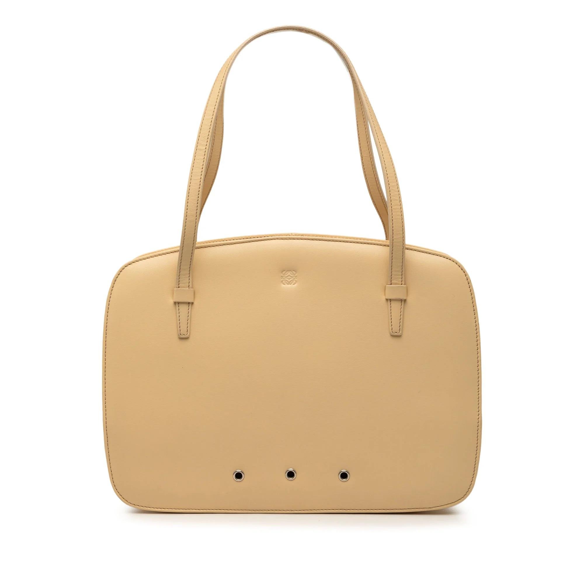 Anagram leather handbag