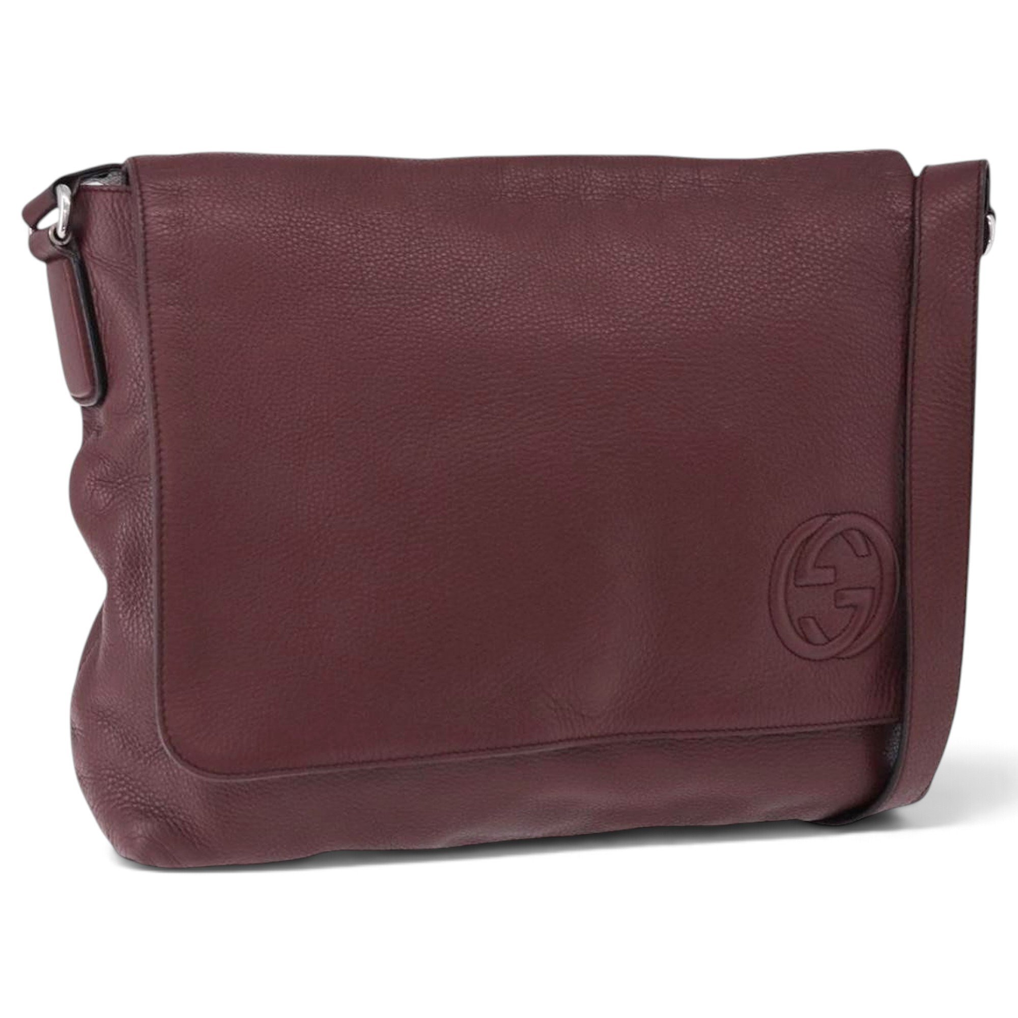 Interlocking leather handbag