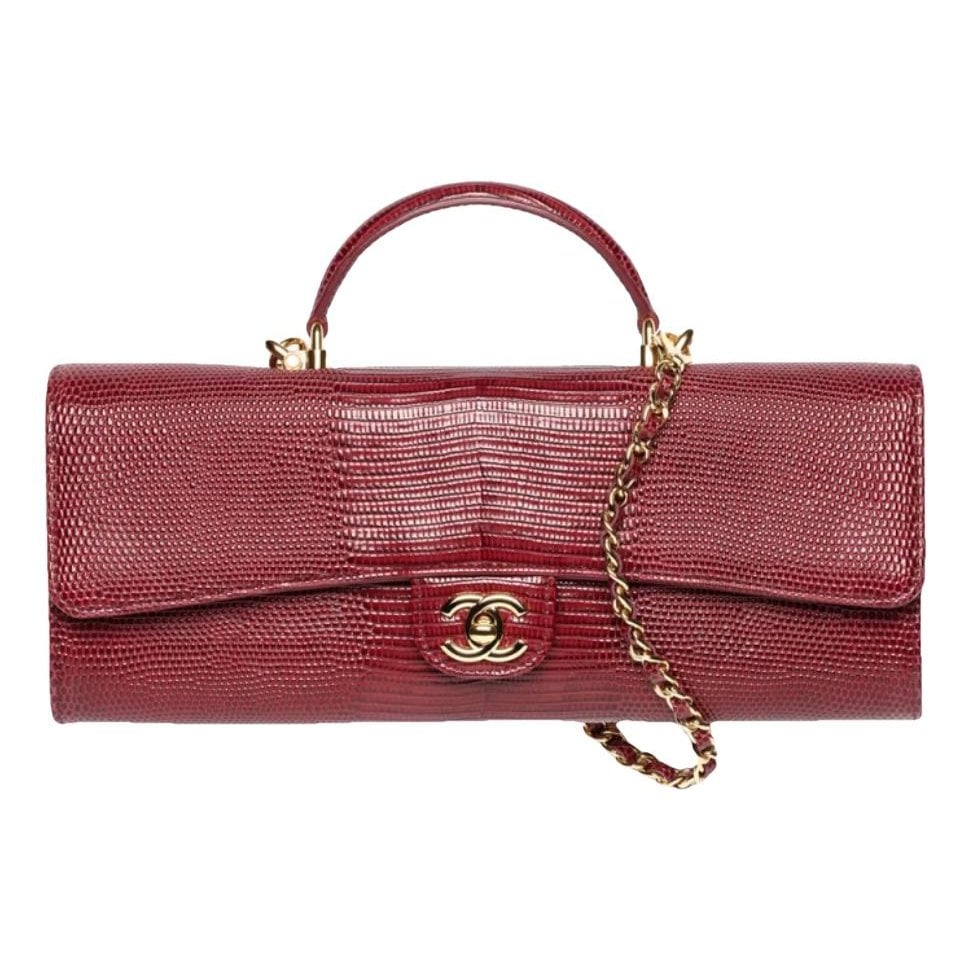 Leather clutch bag