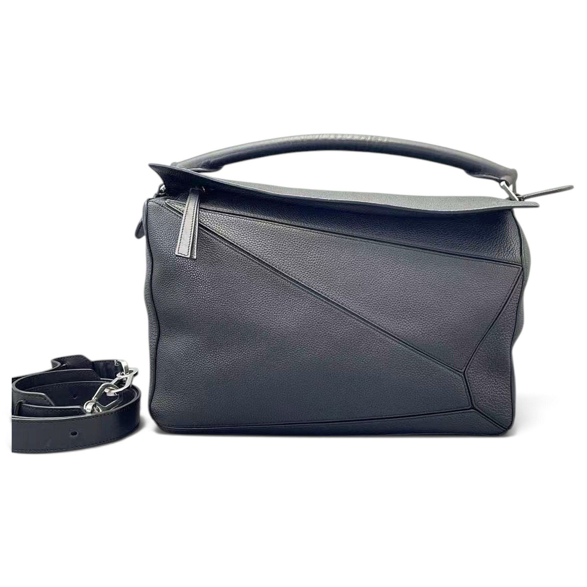 Puzzle leather crossbody bag