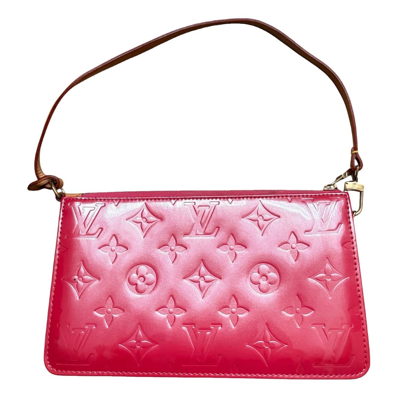 Patent leather clutch bag
