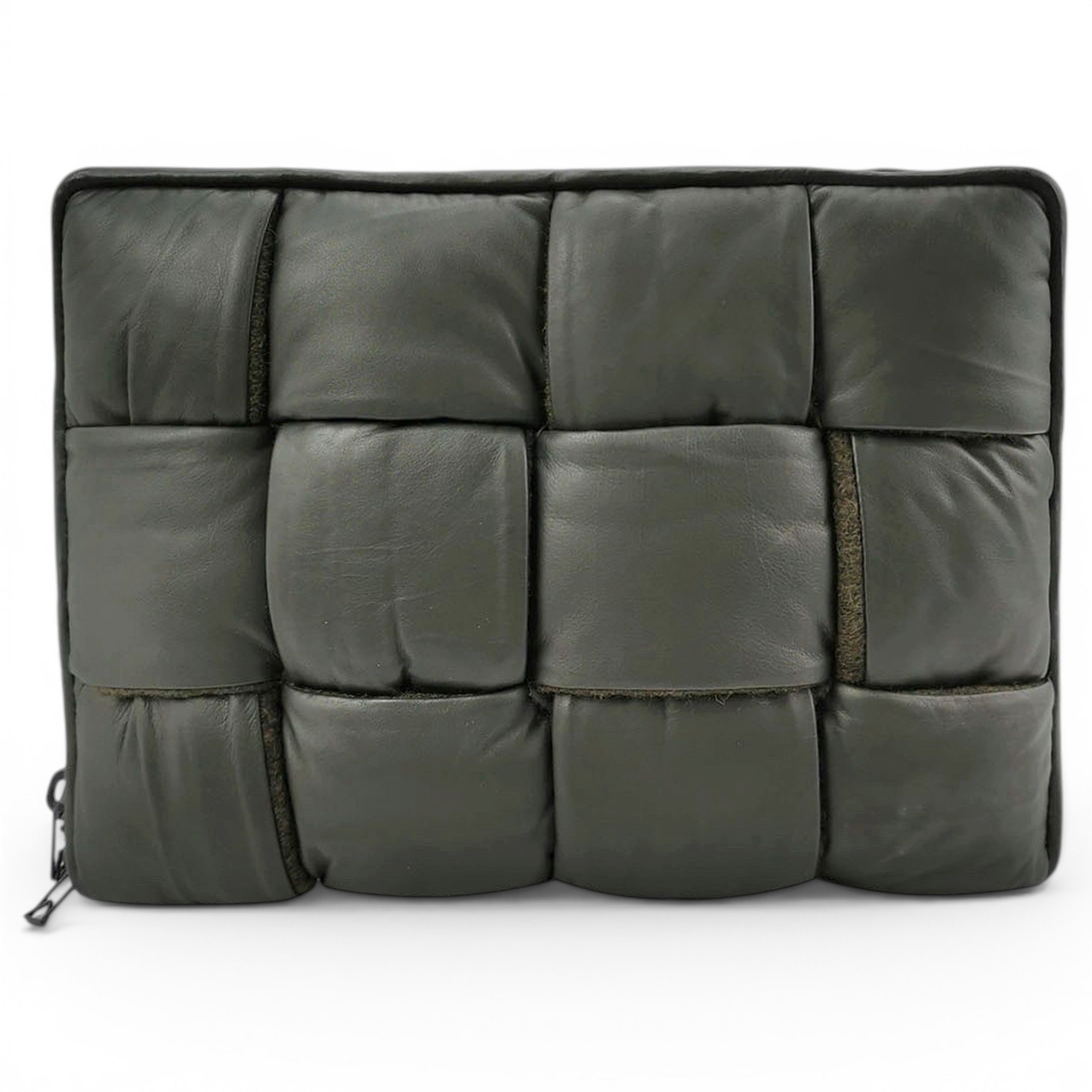 Leather clutch bag