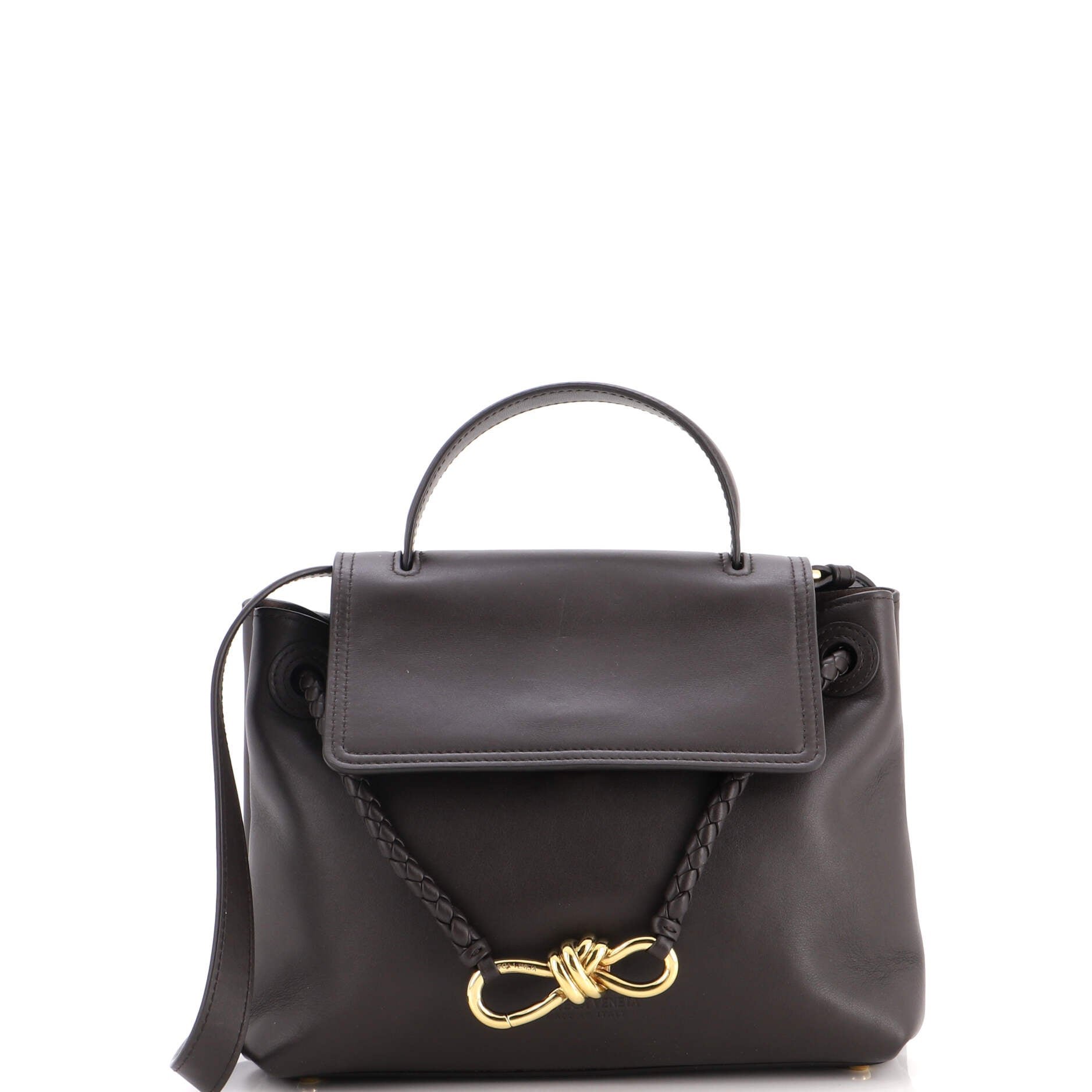 Bottega Veneta Ciao Ciao Top Handle Bag Leather with Intrecciato Detail Small