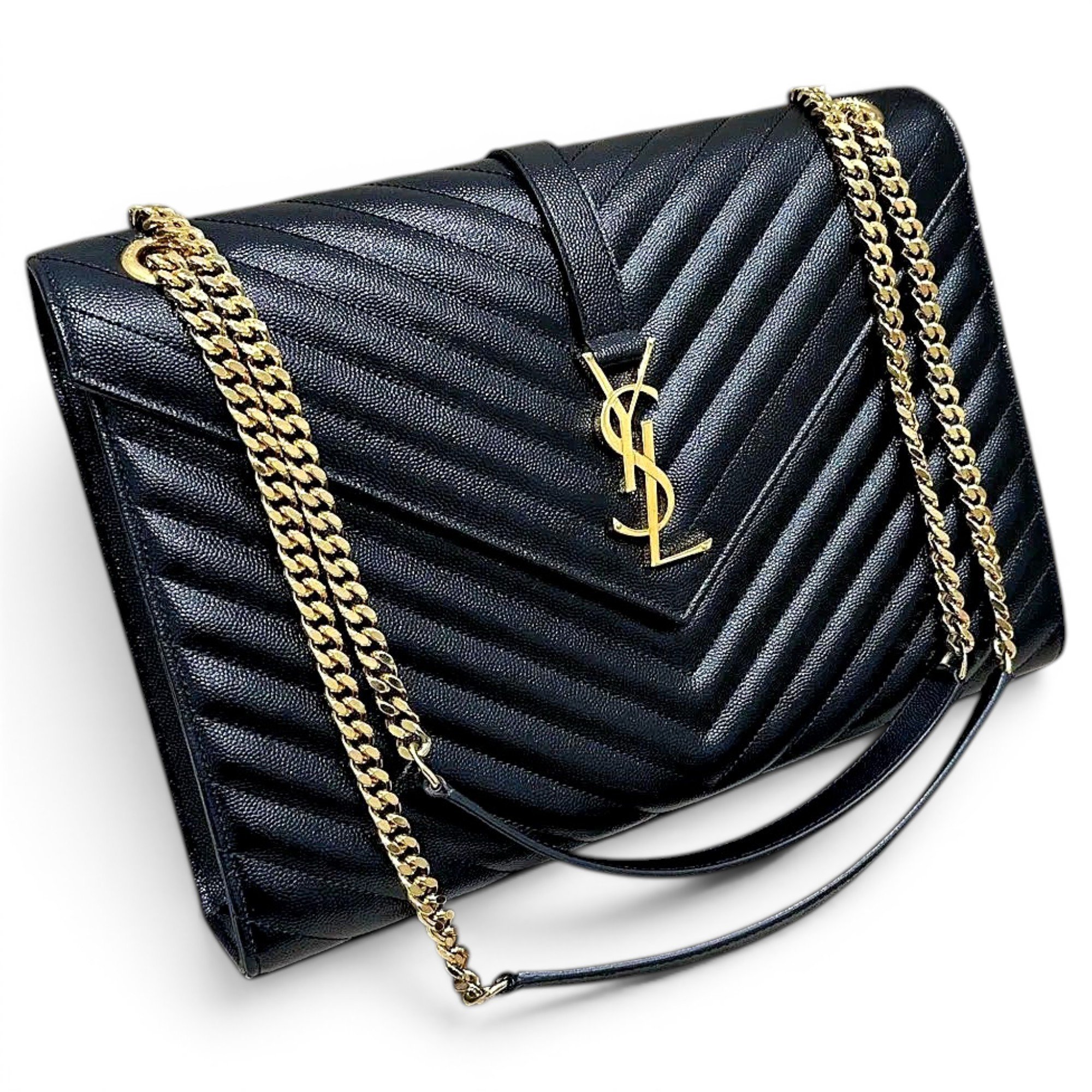 Envelope leather handbag