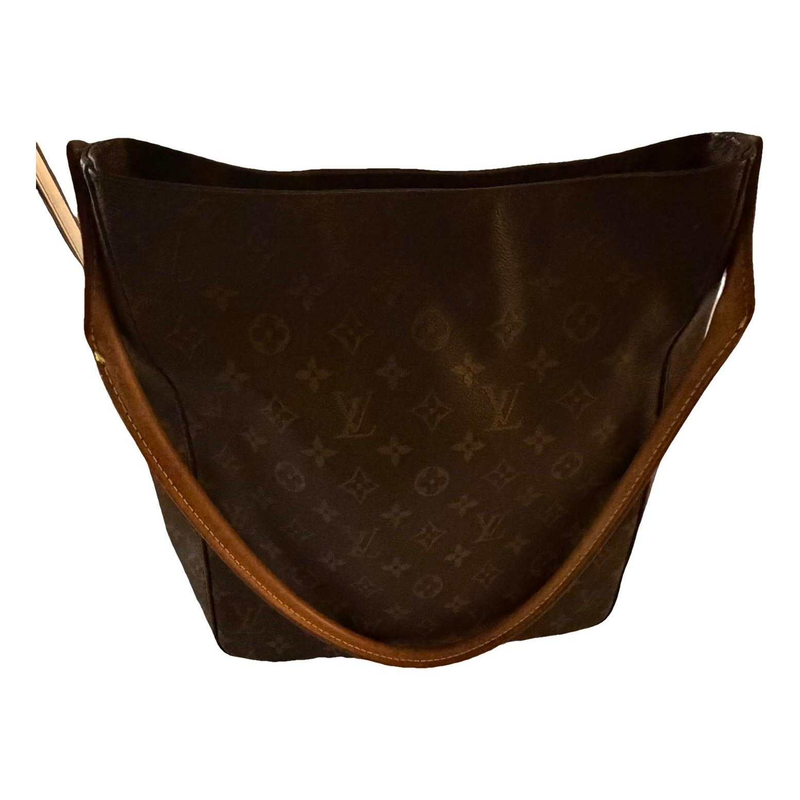 Looping leather handbag