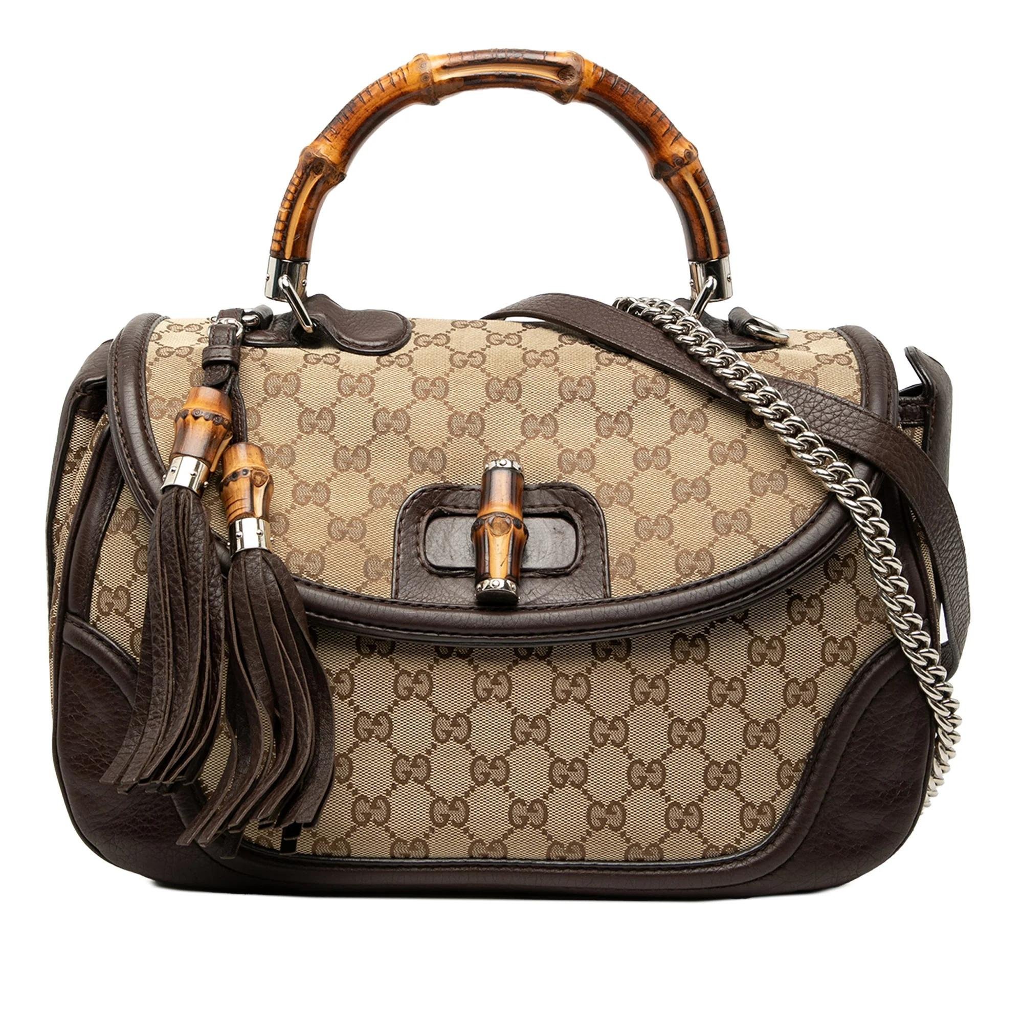 Bamboo leather handbag