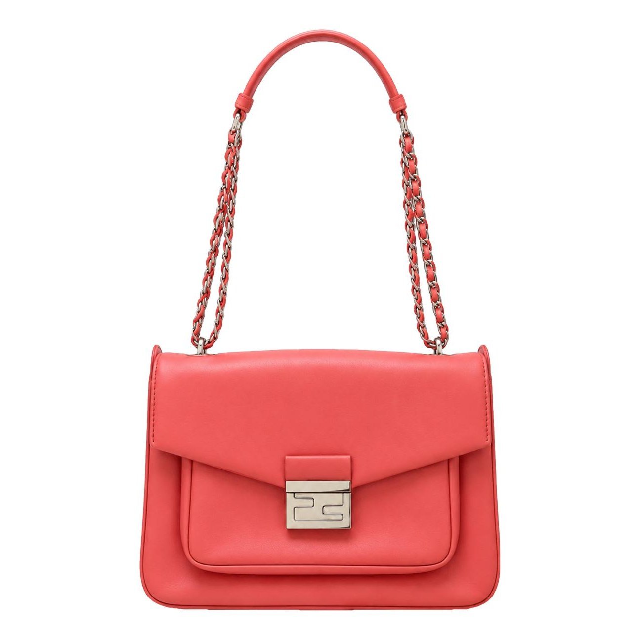 Baguette Chain leather handbag