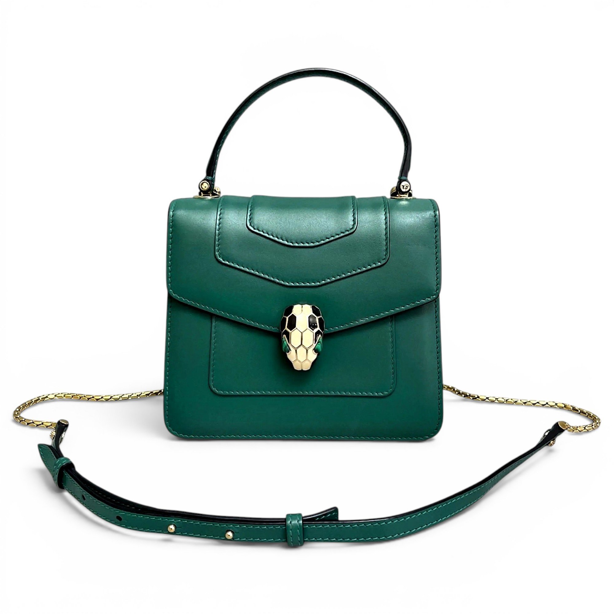 Serpenti leather handbag