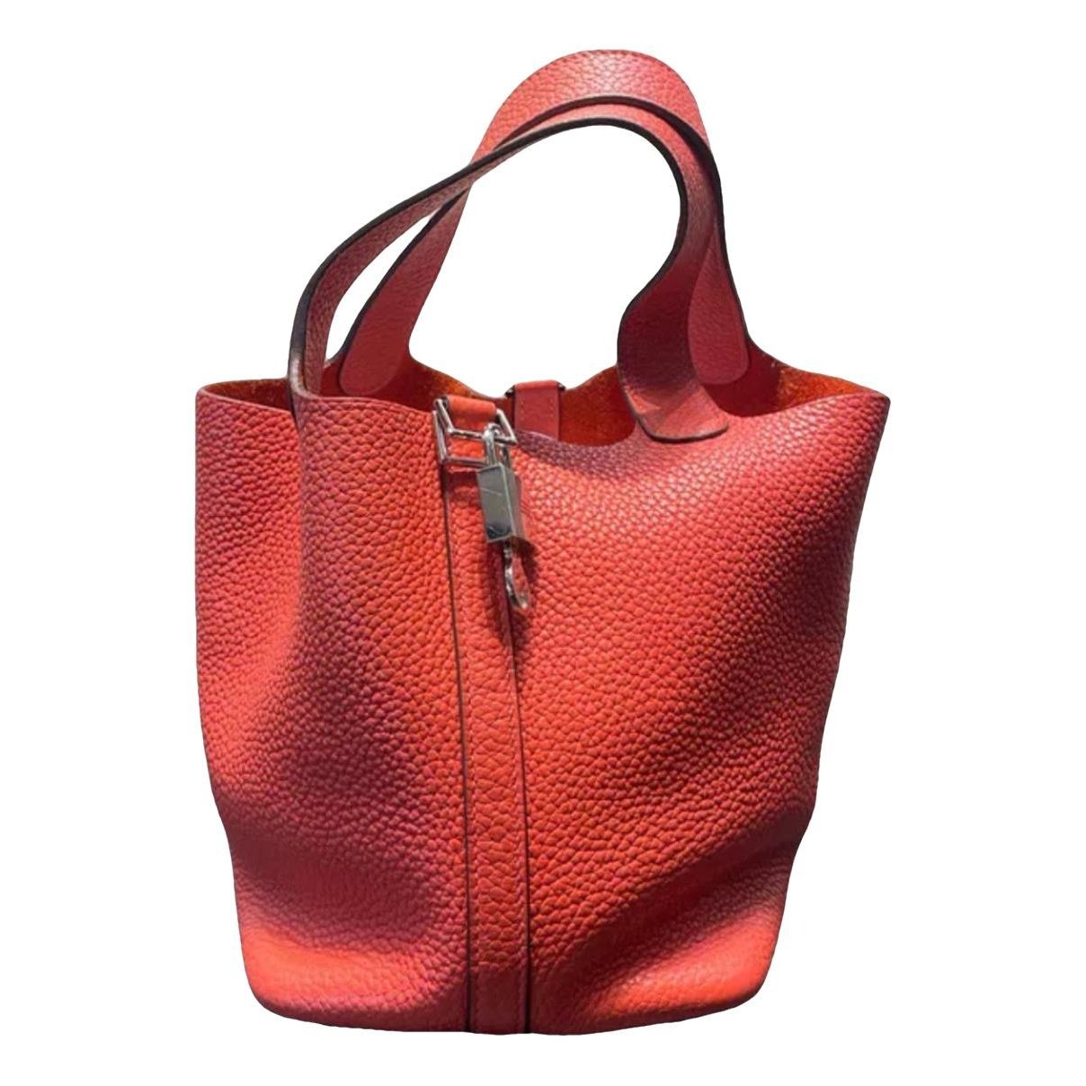 Picotin leather tote