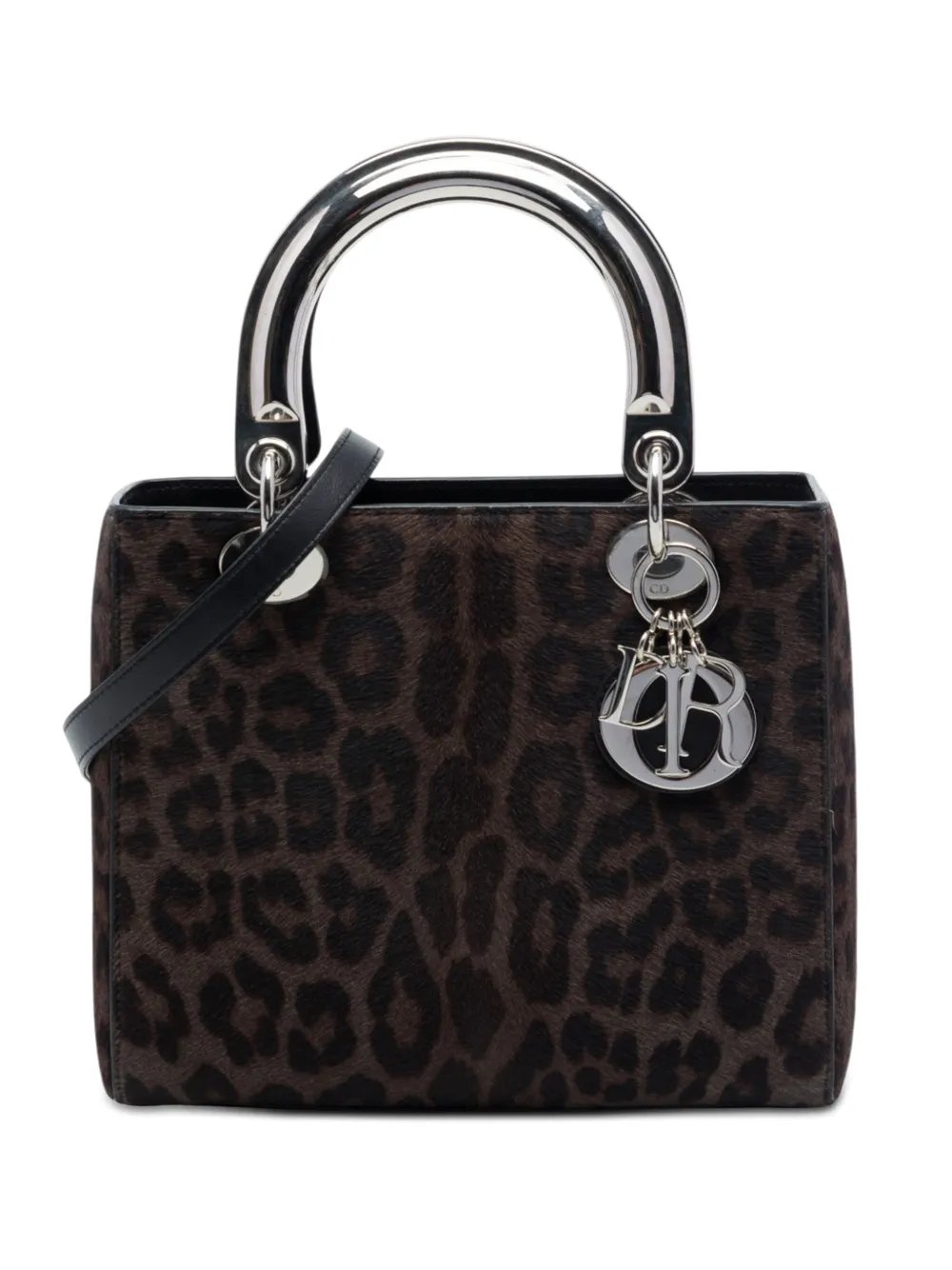 2014 Medium Pony Hair Leopard Print Lady Dior satchel