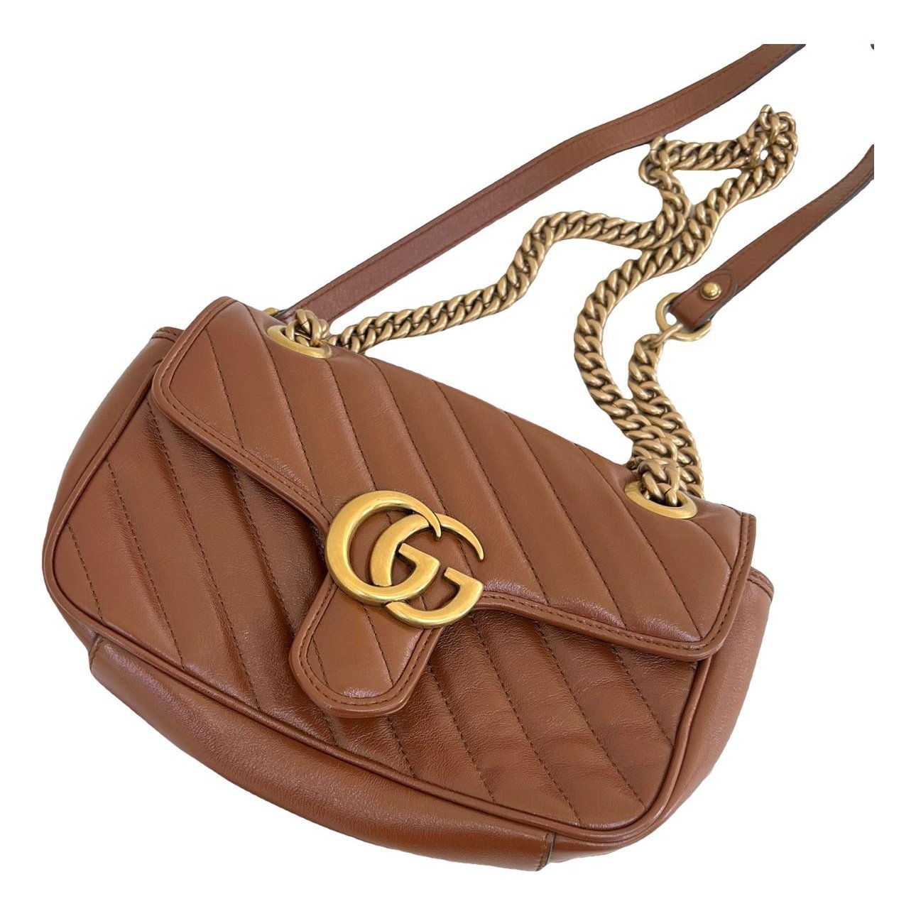 GG Marmont Flap leather crossbody bag