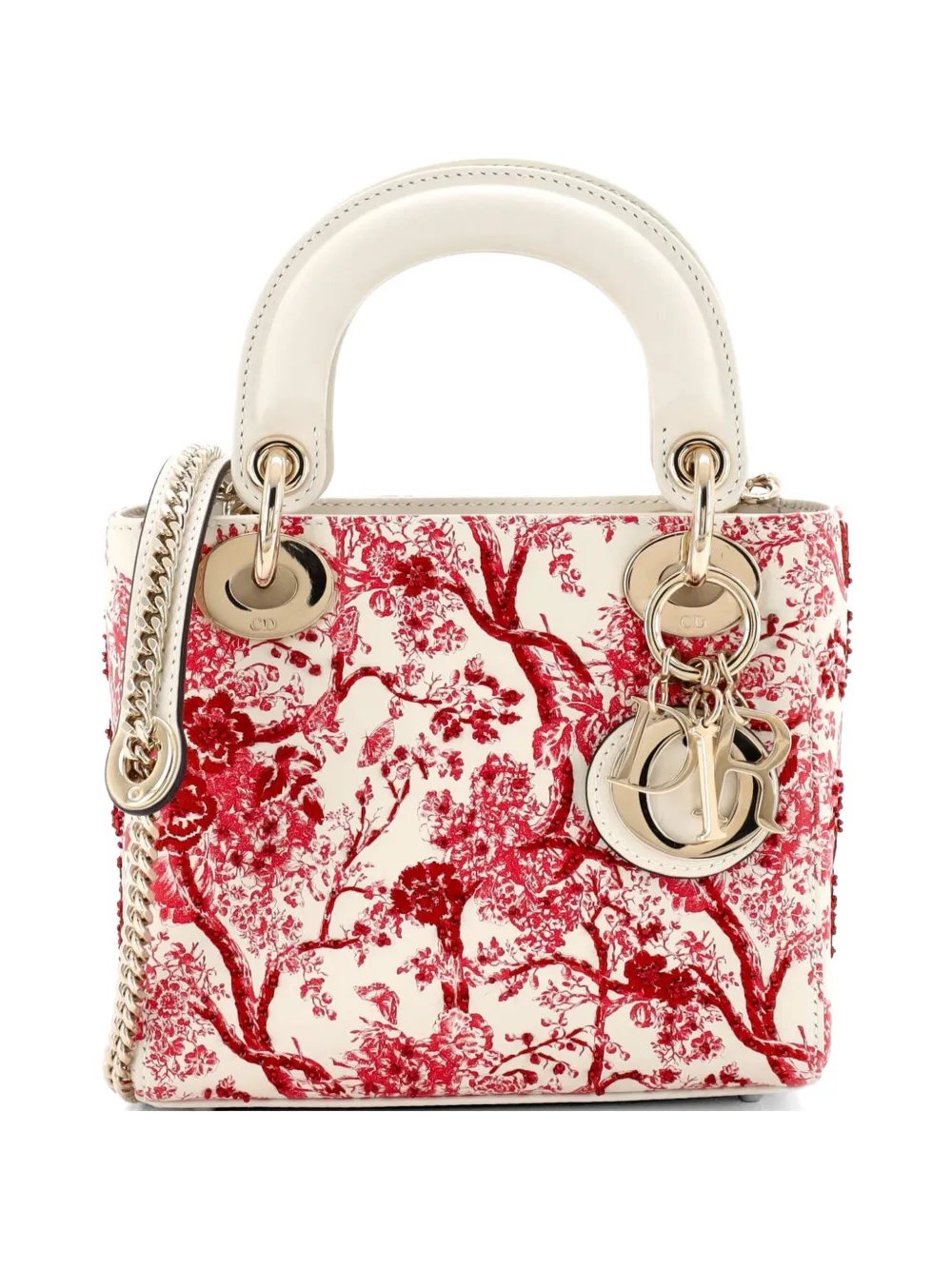 Lady Dior Chain Bag Embroidered Calfskin Mini satchel
