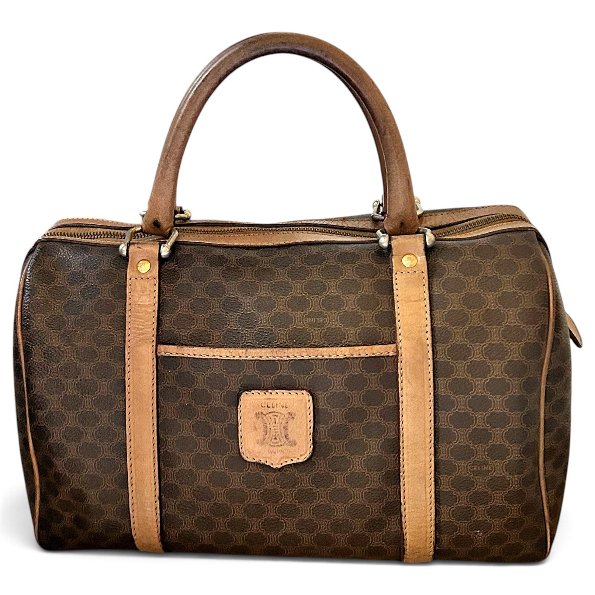 Leather bowling bag