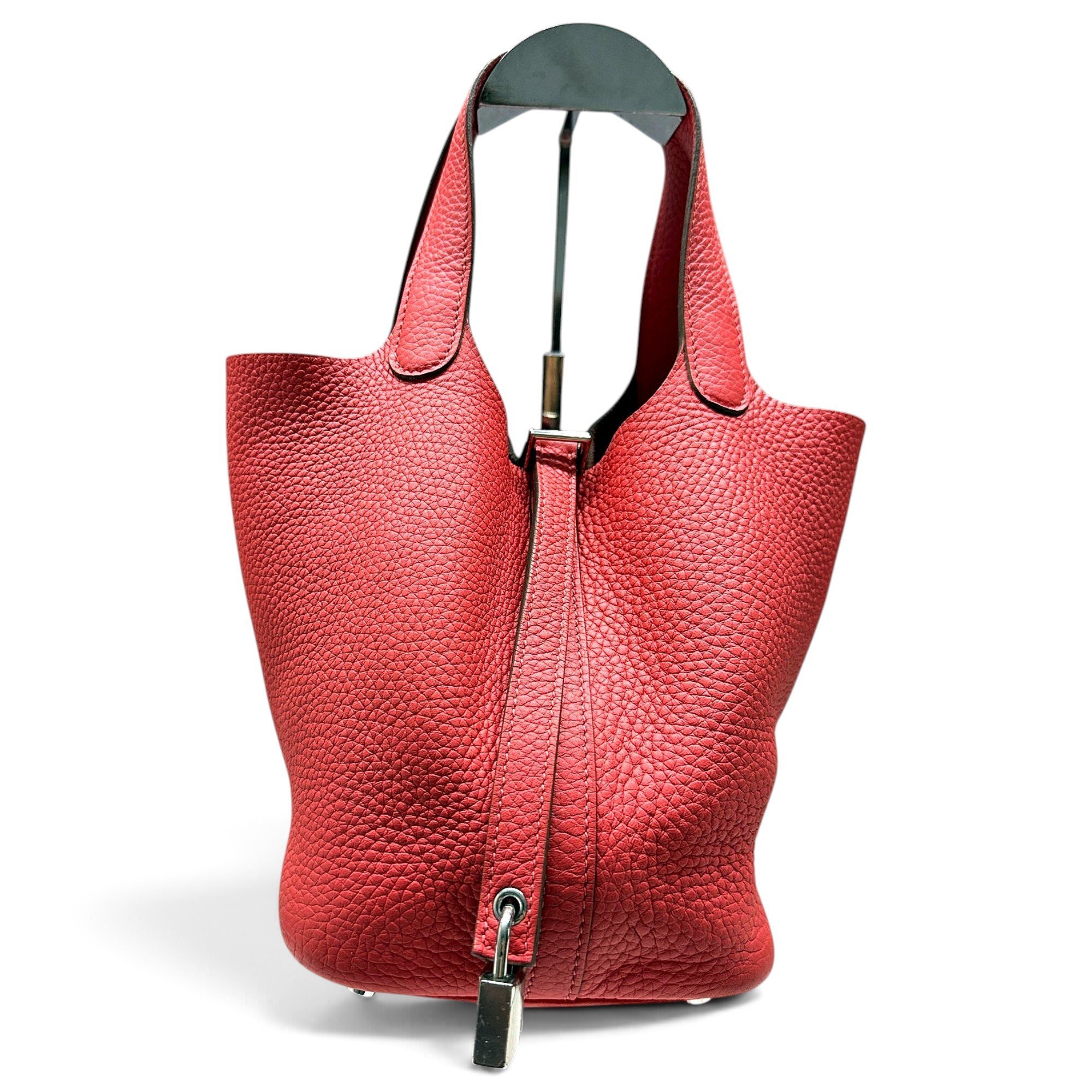 Picotin leather tote