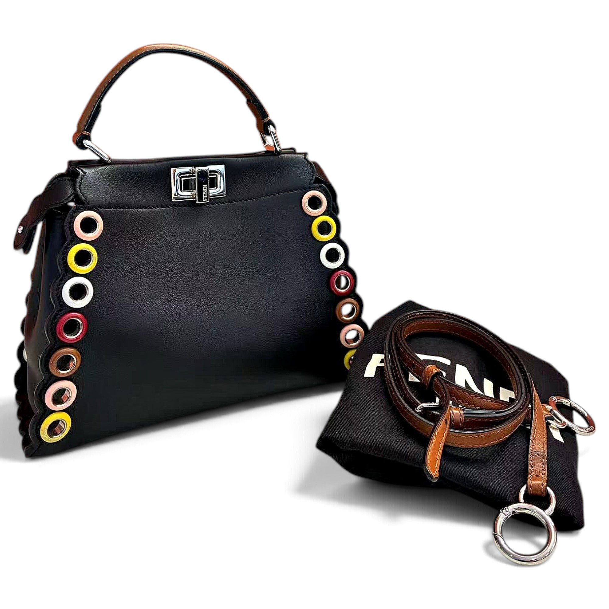 Peekaboo leather handbag