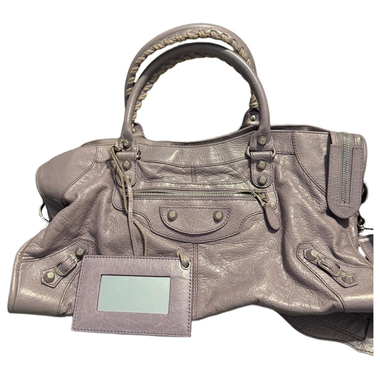 City leather handbag