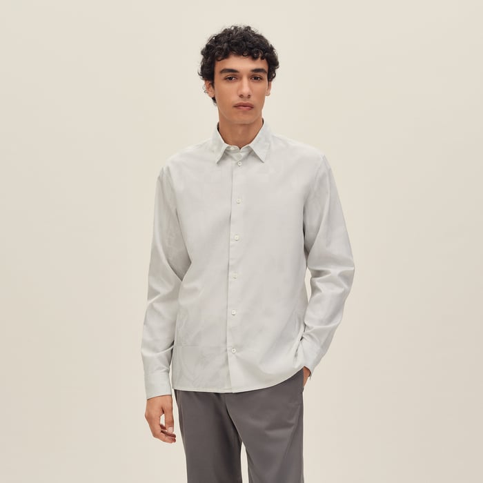 Mastic "Eperon d'Or Jacquard" Straight Cut Shirt