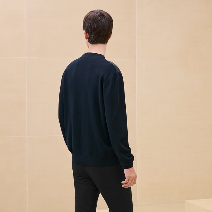 Marine "Parcours Sans Faute Soie" Buttoned Cardigan
