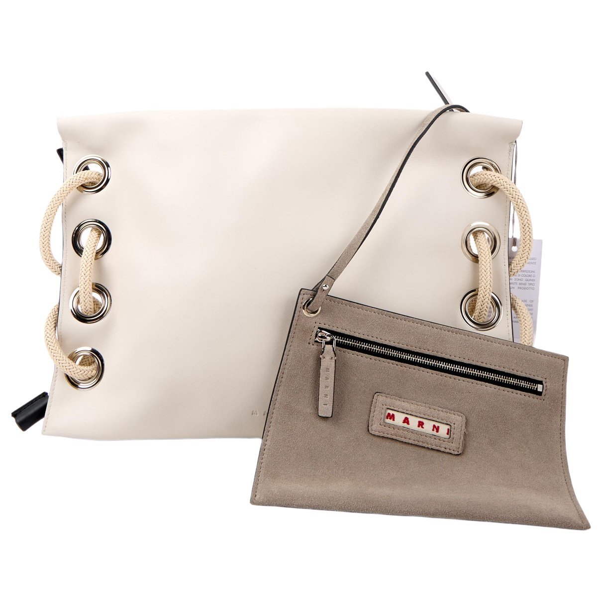Leather clutch bag