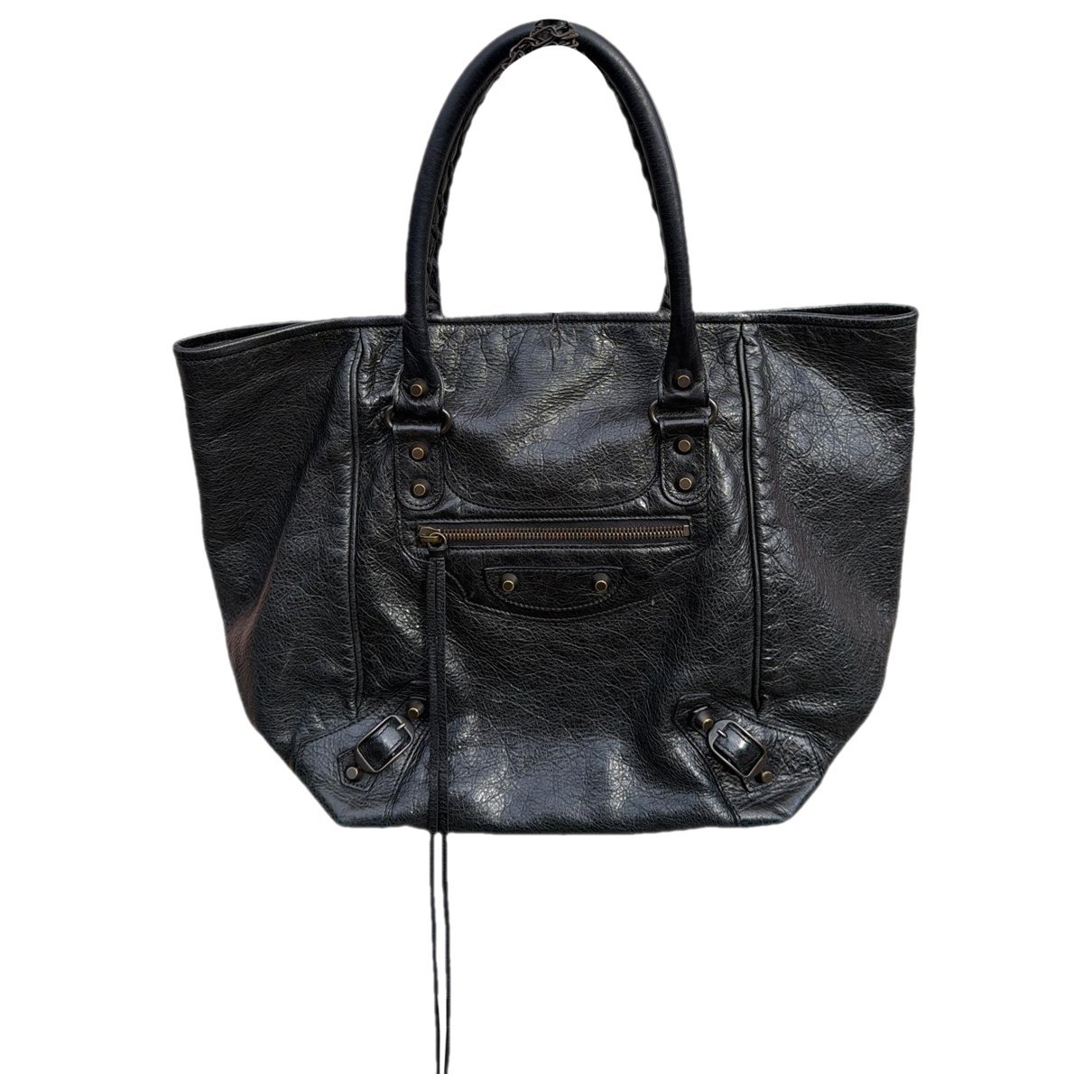 City leather handbag