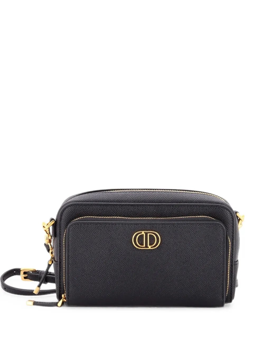 Caro Double Pouch Leather crossbody bag