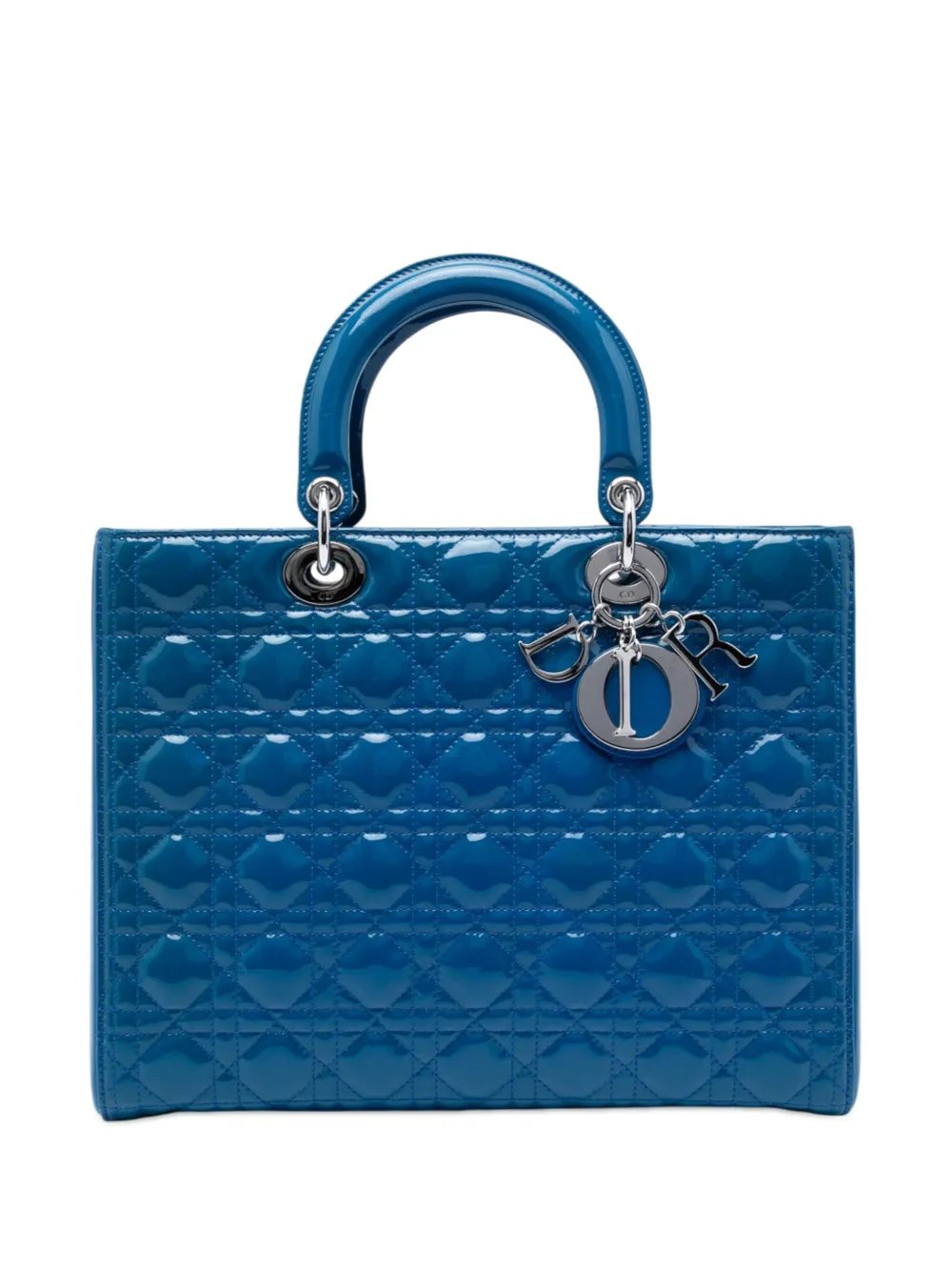 2014 Large Patent Cannage Lady Dior satchel