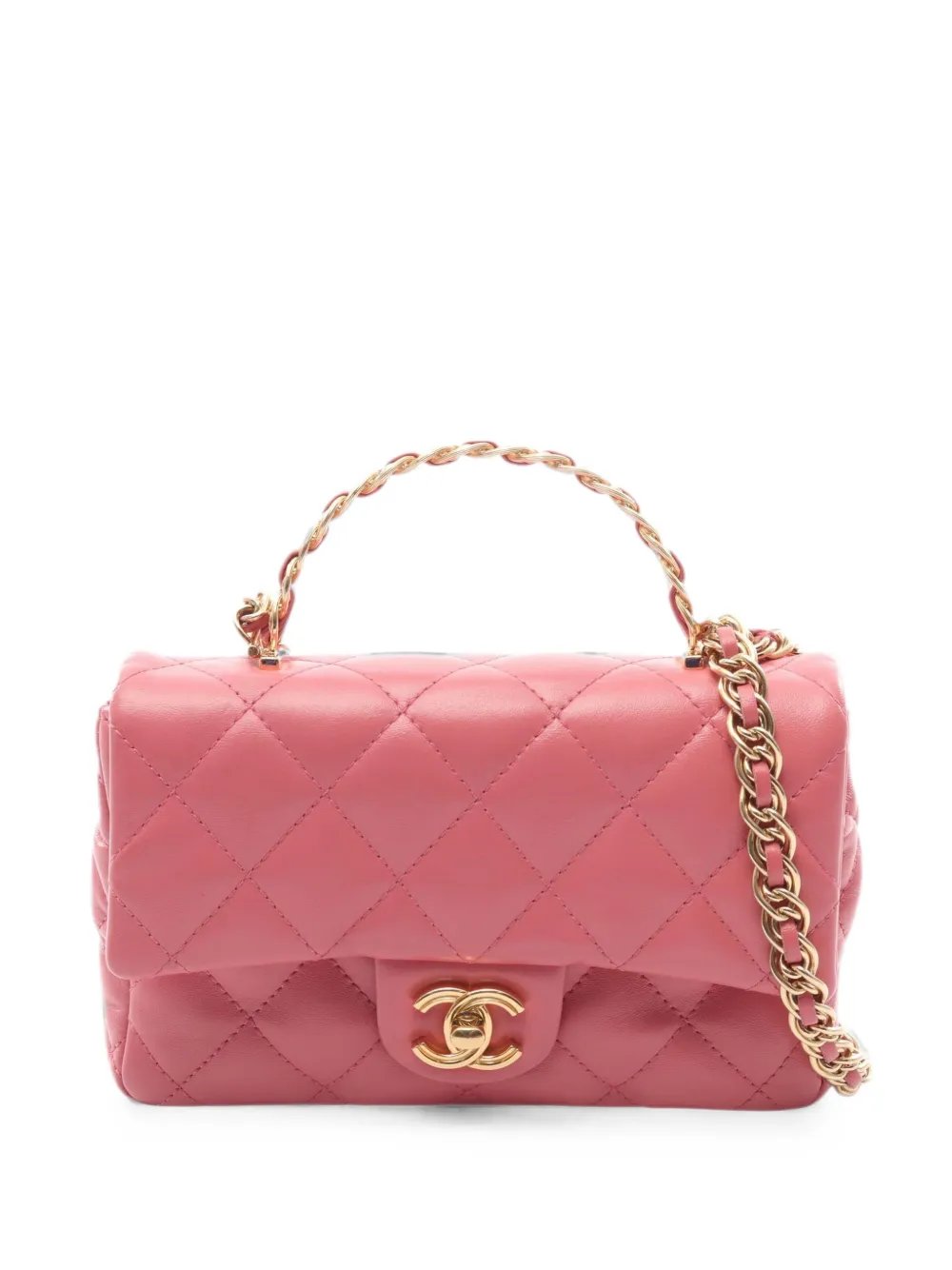 2010s matelassé chain mini shoulder bag