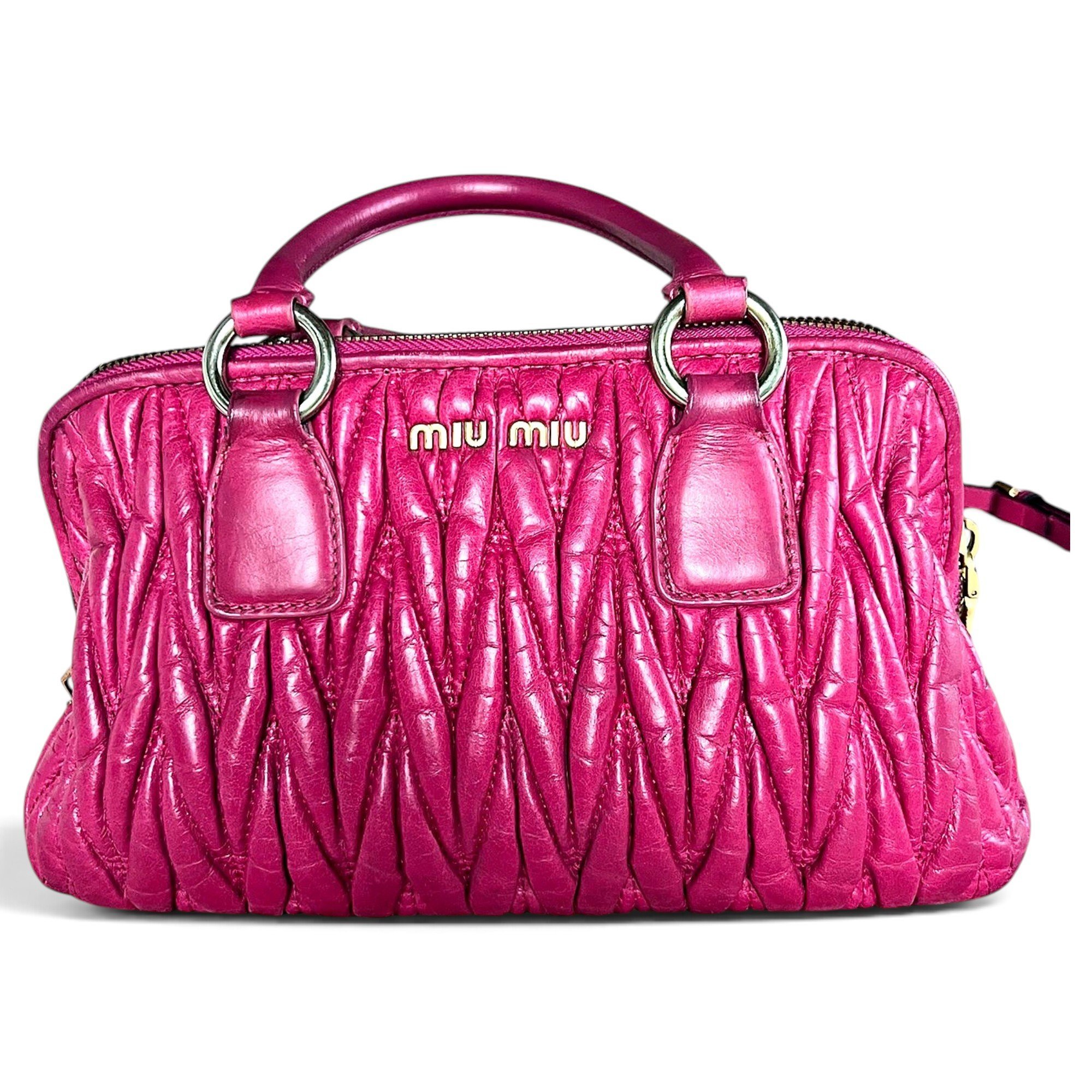 Matelassé leather crossbody bag