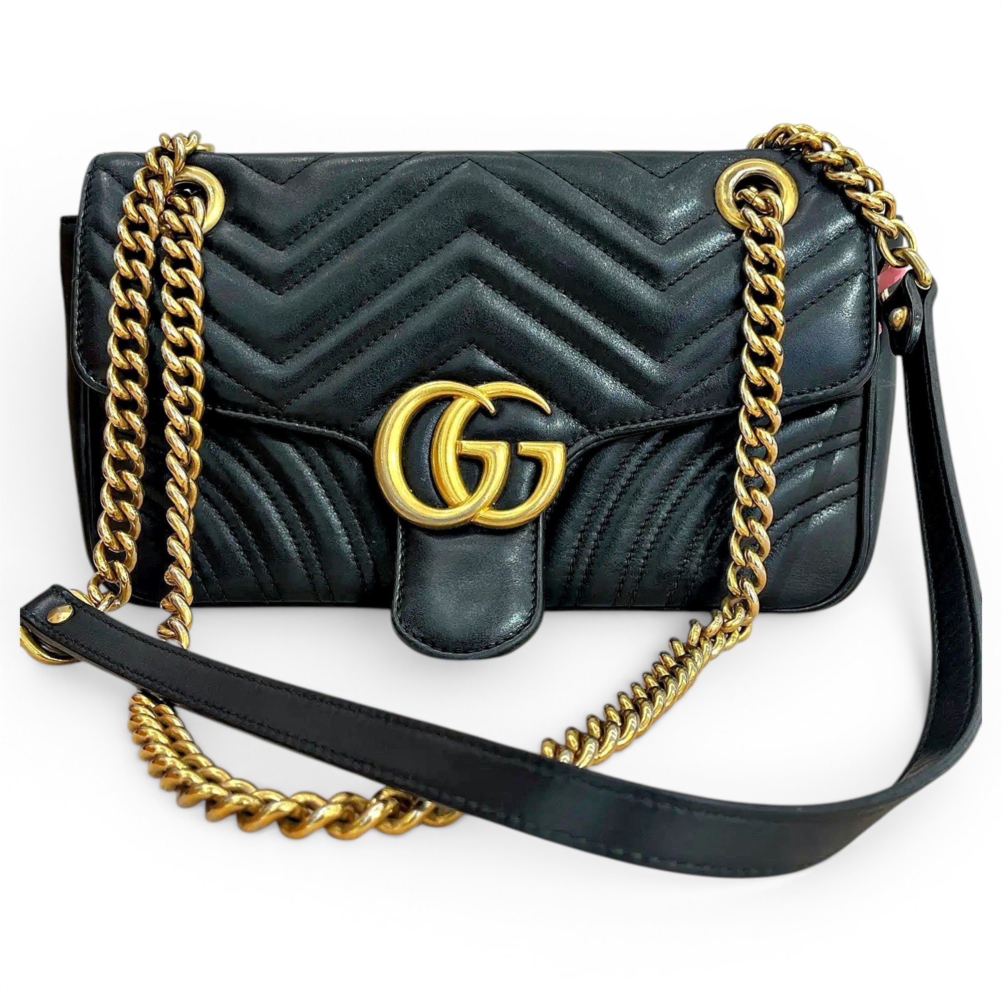 GG Marmont Flap leather crossbody bag