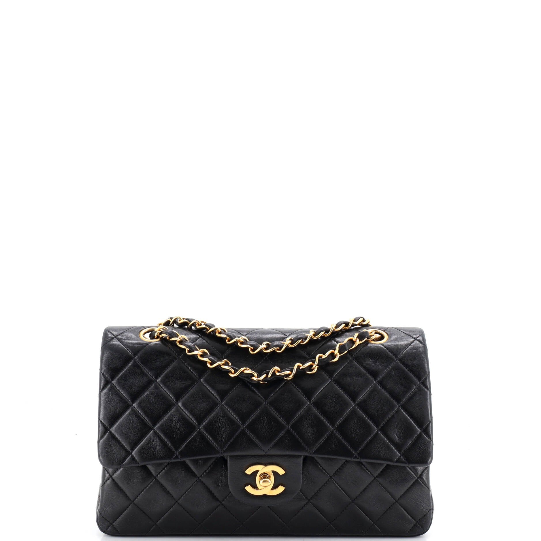 Vintage Classic Double Flap Bag Quilted Lambskin Medium