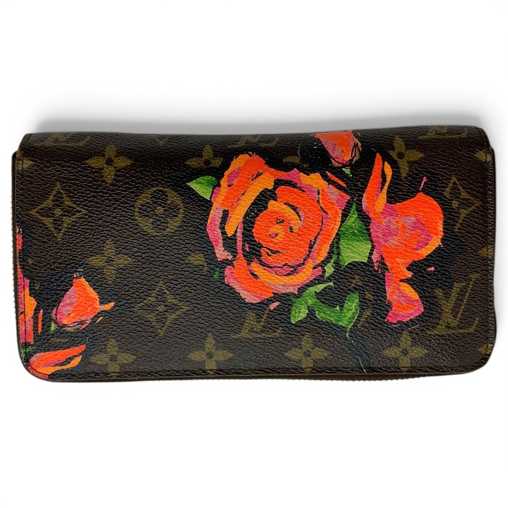 Leather clutch bag