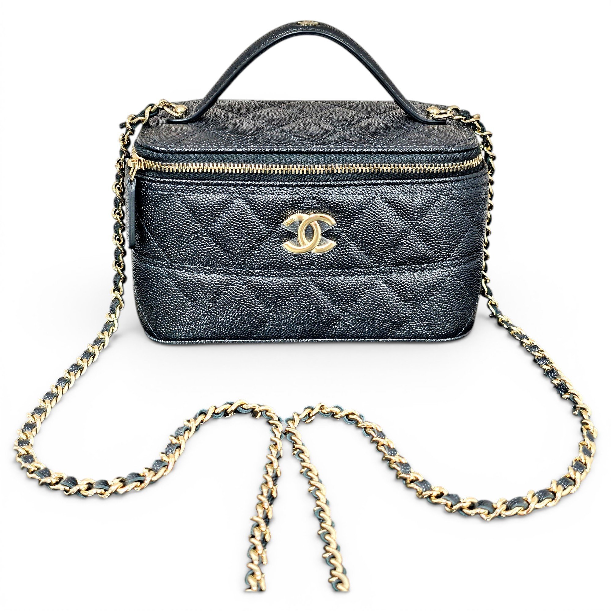 Trendy CC Vanity leather crossbody bag