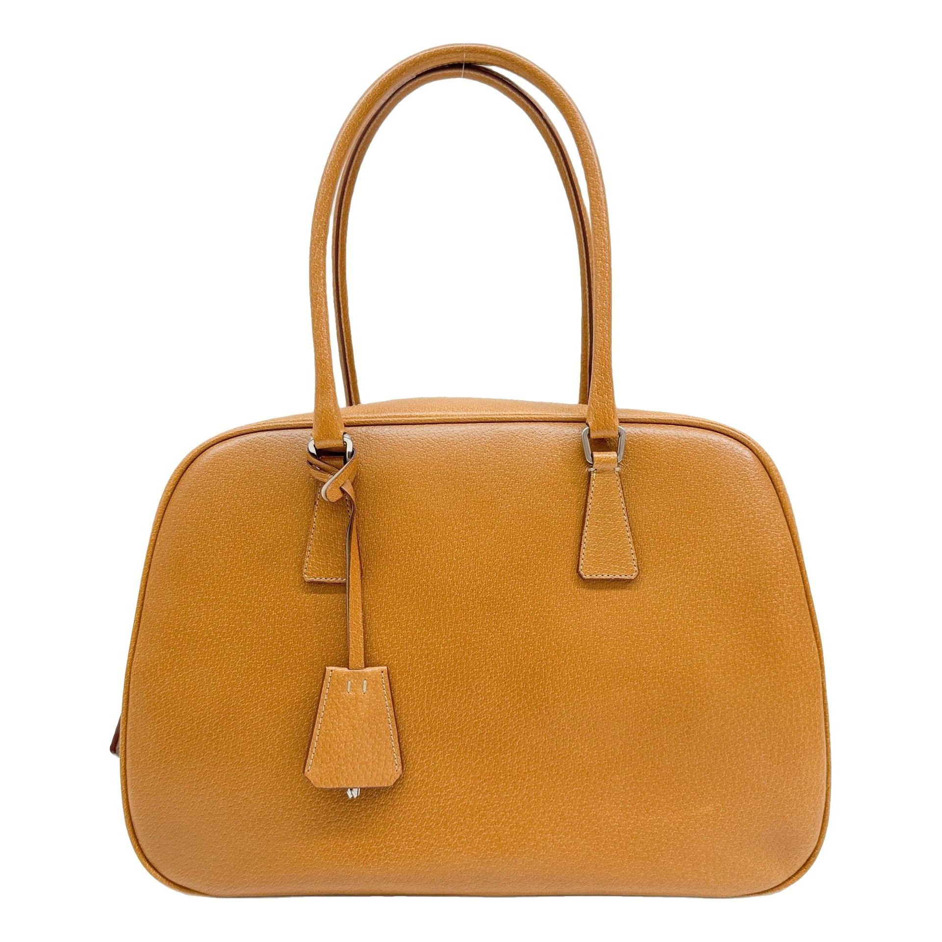 Bowling leather handbag