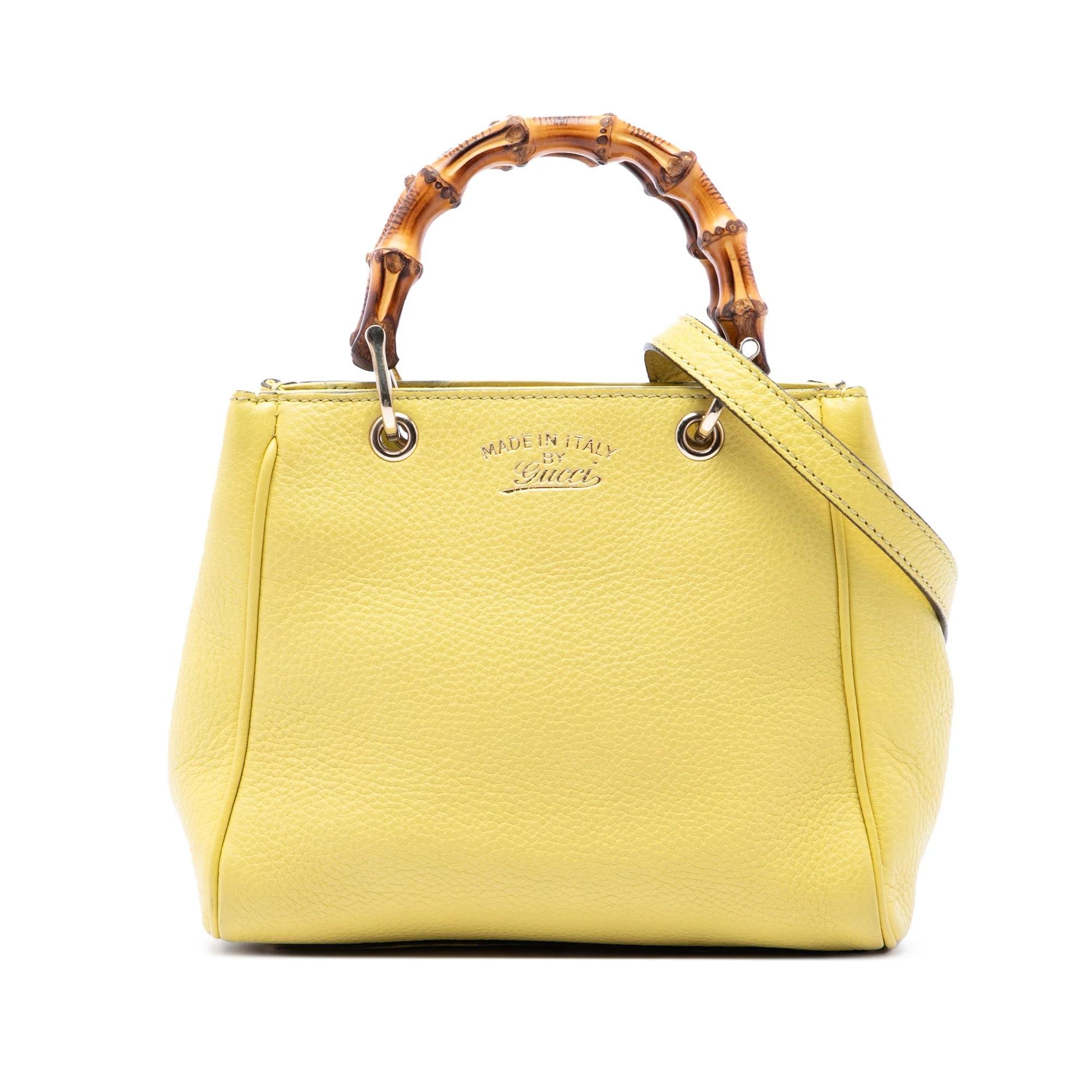 Bamboo leather handbag