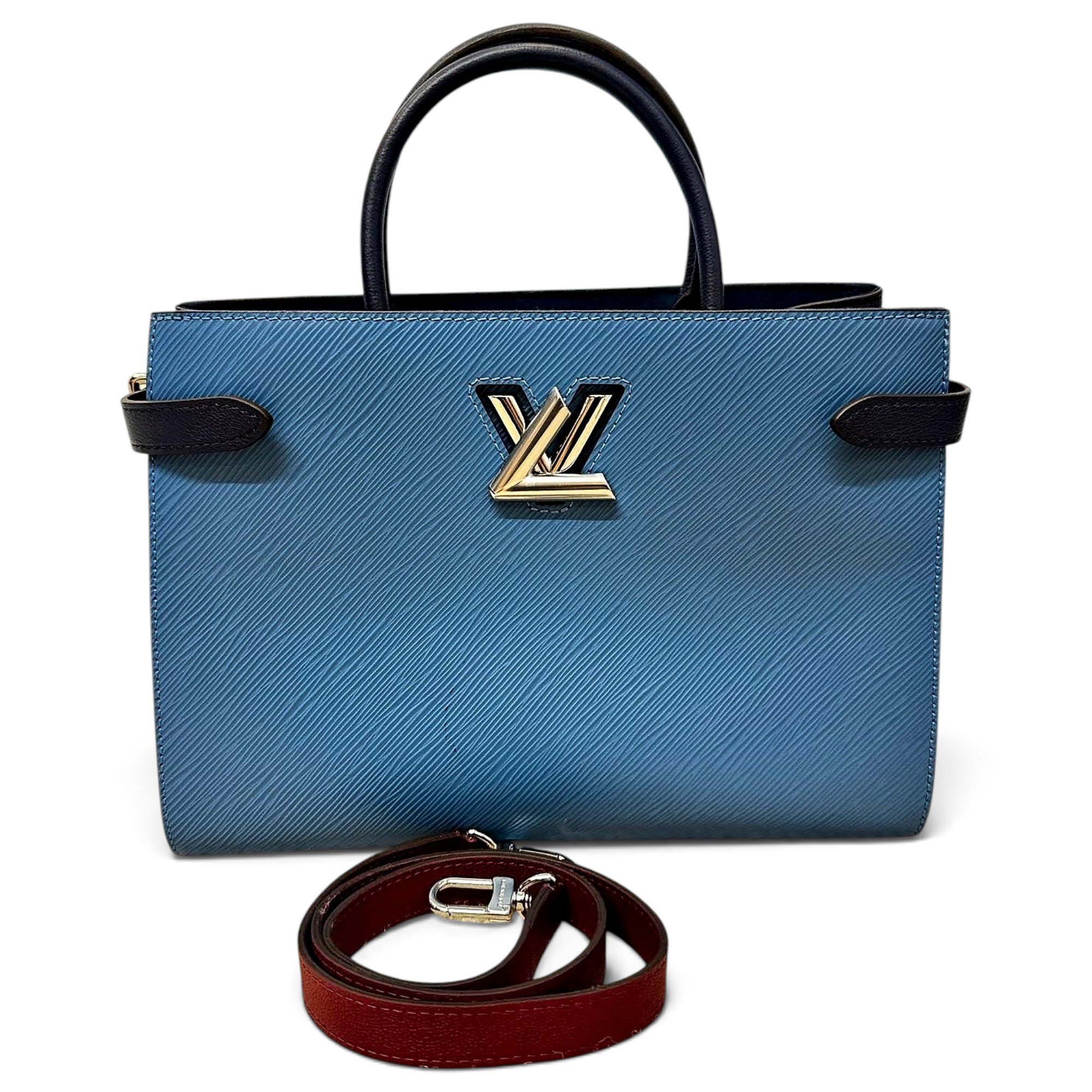 Twist leather tote