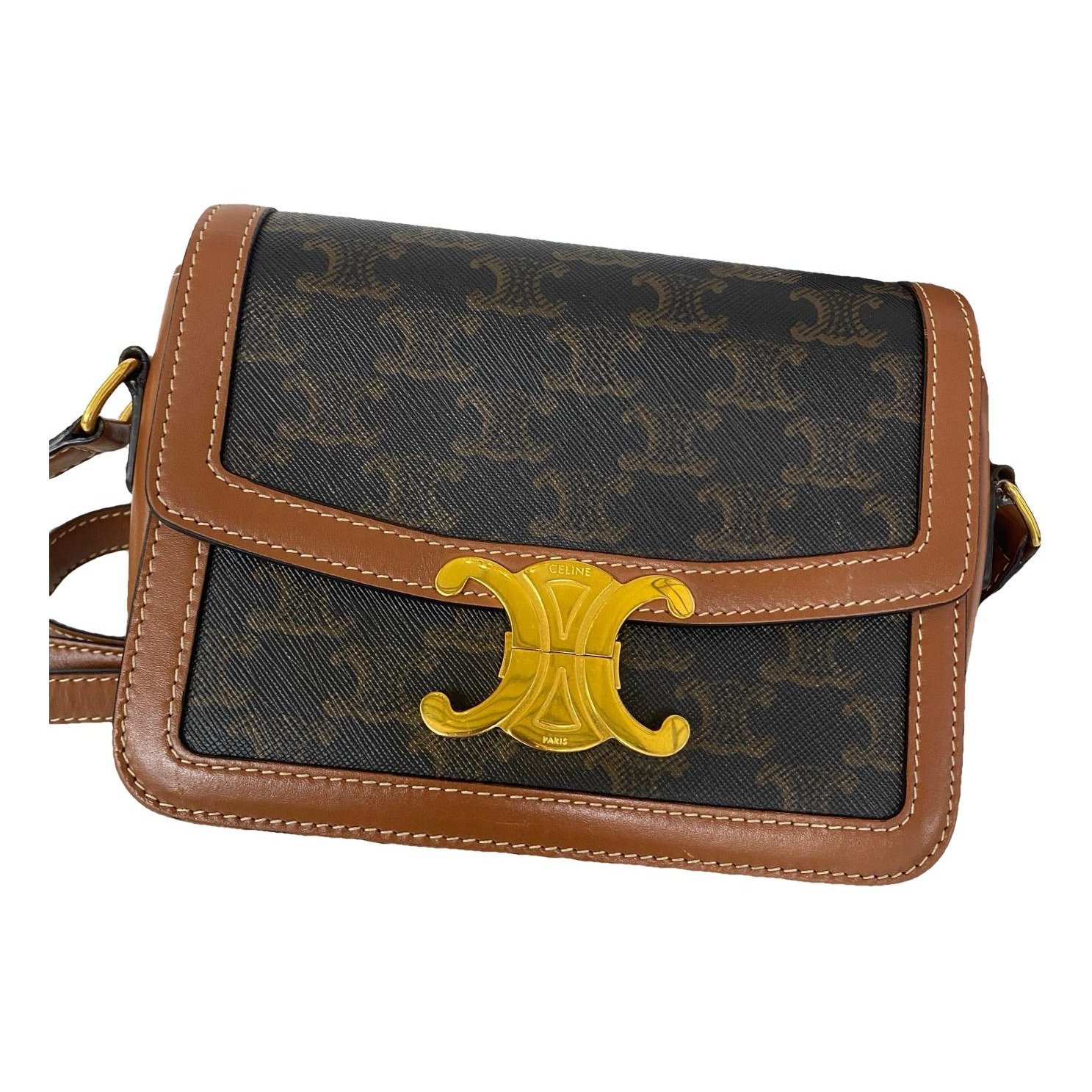 Triomphe leather handbag