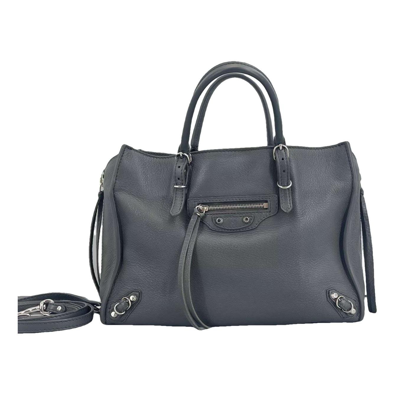 Papier leather handbag