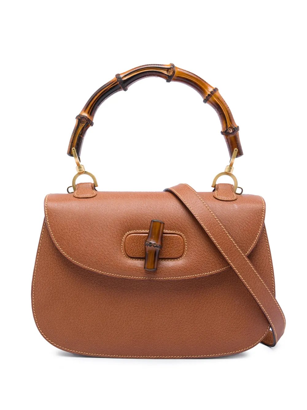 2000-2015 Small Calfskin Bamboo Top Handle Bag satchel