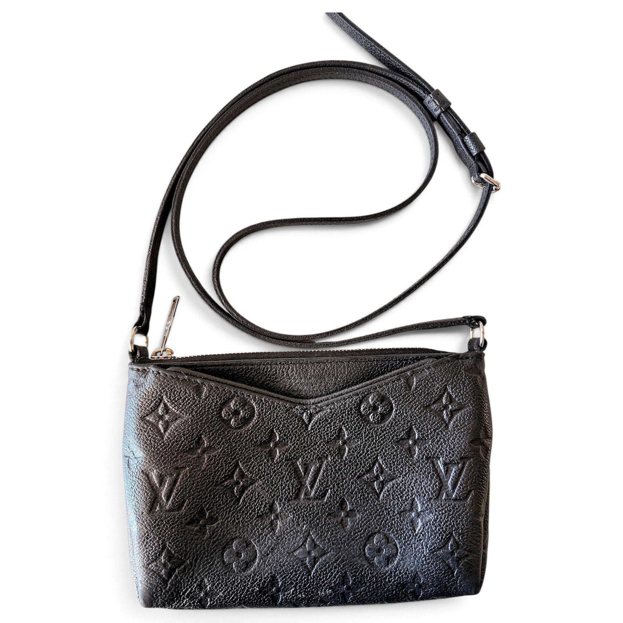 Leather clutch bag