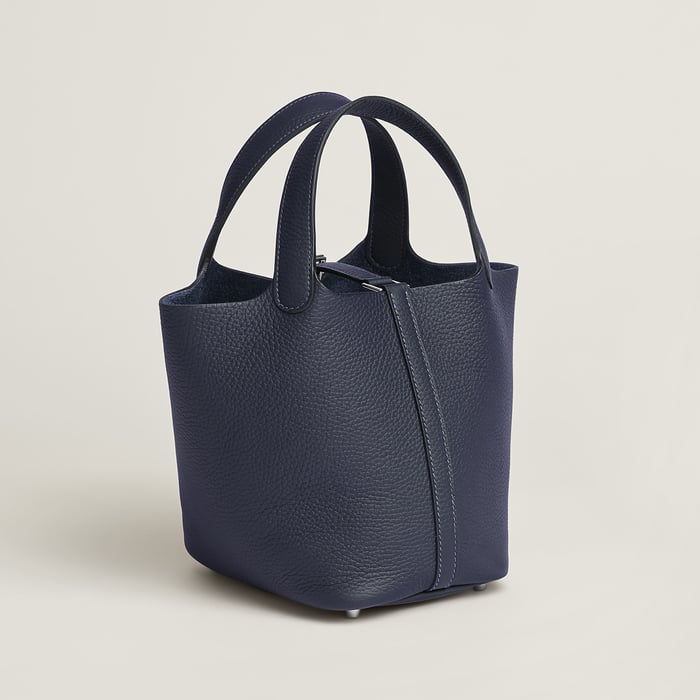 Bleu Nuit Picotin Lock 18 Bag